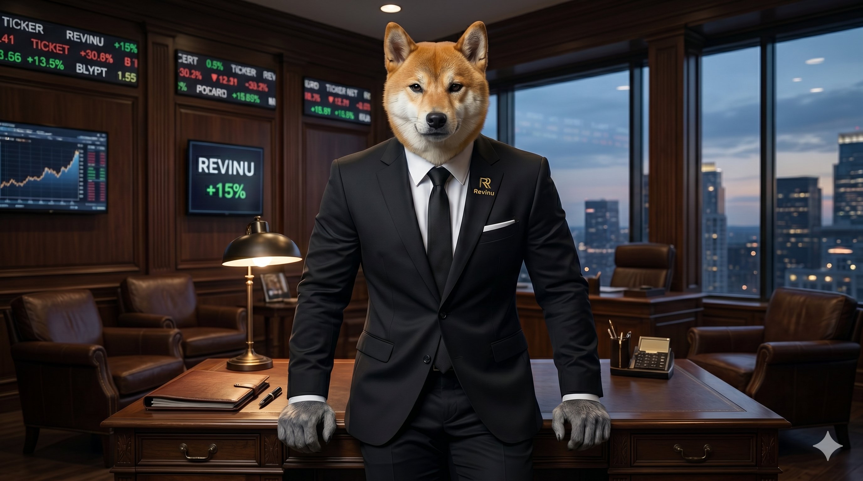 Revinu — The Suited Shiba